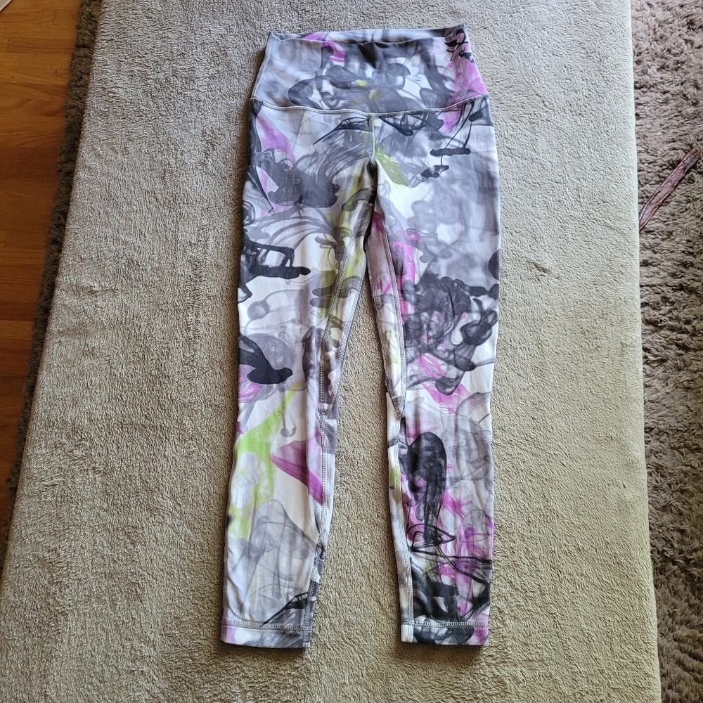 Lululemon Throwback Print Align High-Rise Pant 25" Unicorn Throwback White 6 - Picture 2 of 11